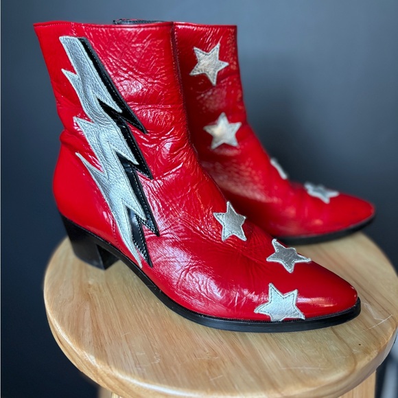 Modern Vice Red Patent Original Bolt Boots - Picture 7 of 12